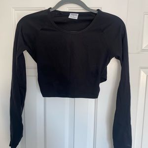 Gymshark Whitney Long Sleeve Crop Top - Black